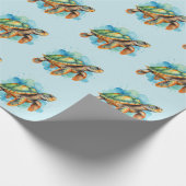 Schattigee Schilderschildpad Cadeaupapier (Hoek)