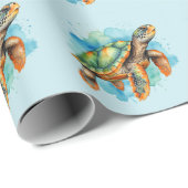 Schattigee Schilderschildpad Cadeaupapier (Rol Hoek)