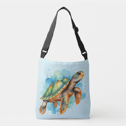 Schattigee Schilderschildpad Crossbody Tas (Voorkant)