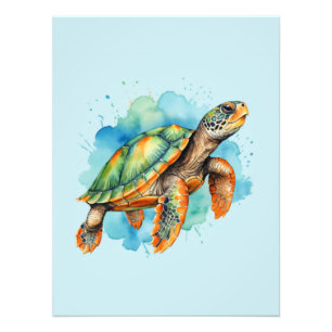 Schattigee Schilderschildpad Foto Afdruk
