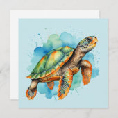 Schattigee Schilderschildpad Kaart (Voorkant / Achterkant)