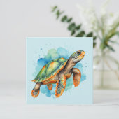 Schattigee Schilderschildpad Kaart (Staand voorkant)