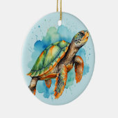 Schattigee Schilderschildpad Keramisch Ornament (Rechts)