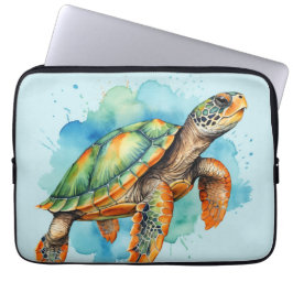 Schattigee Schilderschildpad Laptop Sleeve