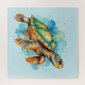 Schattigee Schilderschildpad Legpuzzel (Horizontaal)