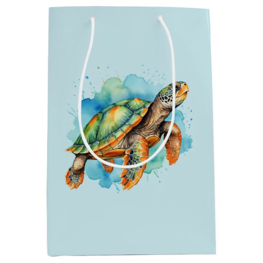Schattigee Schilderschildpad Medium Cadeauzakje (Voorkant)