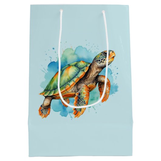 Schattigee Schilderschildpad Medium Cadeauzakje (Achterkant)