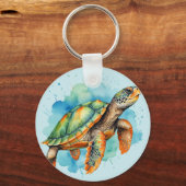 Schattigee Schilderschildpad Sleutelhanger (Achterkant)