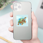 Schattigee Schilderschildpad Sticker (Telefoon)