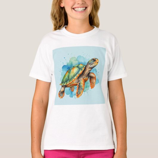 Schattigee Schilderschildpad T-shirt (Voorkant)