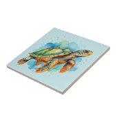 Schattigee Schilderschildpad Tegeltje (Zijkant)