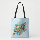 Schattigee Schilderschildpad Tote Bag (Voorkant)