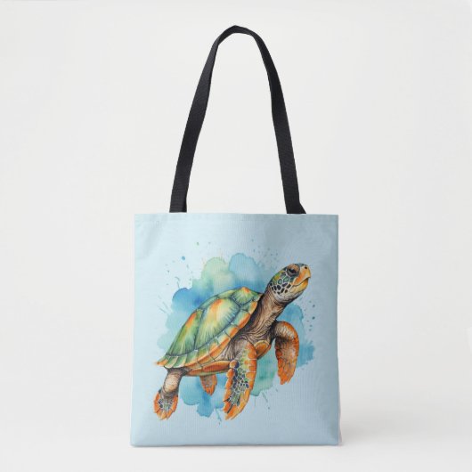Schattigee Schilderschildpad Tote Bag (Voorkant)