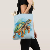 Schattigee Schilderschildpad Tote Bag (Dichtbij)