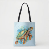 Schattigee Schilderschildpad Tote Bag (Voorkant)