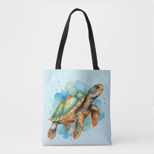 Schattigee Schilderschildpad Tote Bag (Voorkant)