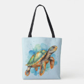 Schattigee Schilderschildpad Tote Bag (Achterkant)