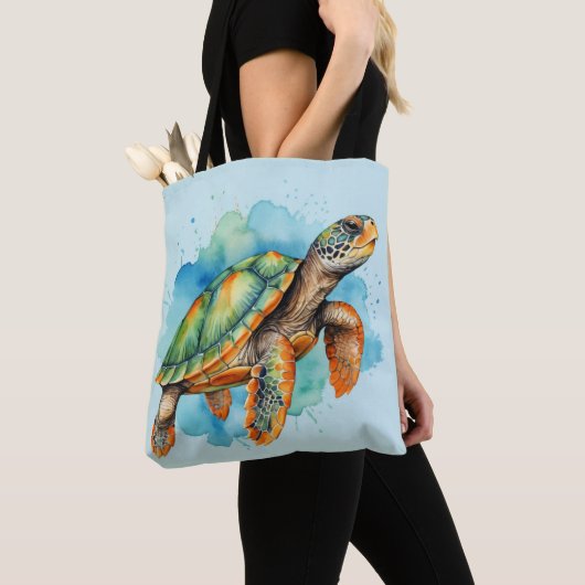 Schattigee Schilderschildpad Tote Bag (Dichtbij)
