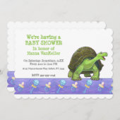 Schattigee schildpad Baby shower Kaart (Voorkant / Achterkant)