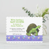 Schattigee schildpad Baby shower Kaart (Staand voorkant)