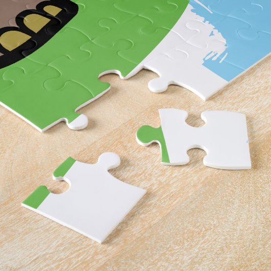 Schattigee schildpad Cartoon Legpuzzel (Zijkant)