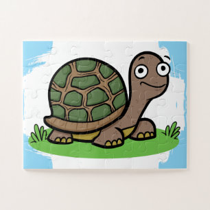 Schattigee schildpad Cartoon Legpuzzel