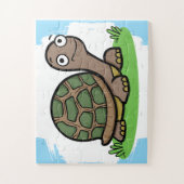 Schattigee schildpad Cartoon Legpuzzel (Verticaal)