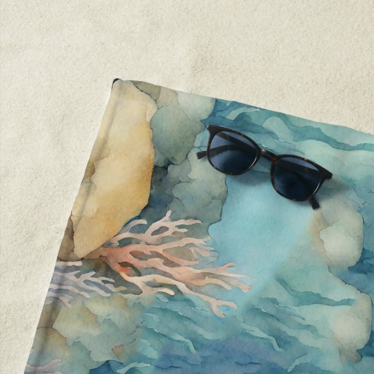 Schattigee schildpad gepersonaliseerd strandlaken (In situ)