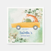 Schattigee schildpad Giraffe Tropische bloem Verja Servet (Voorkant)