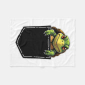 Schattigee schildpad in de zak Grappige Halloween  Fleece Deken (Voorkant (Horizontaal))