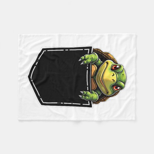 Schattigee schildpad in de zak Grappige Halloween  Fleece Deken (Voorkant (Horizontaal))