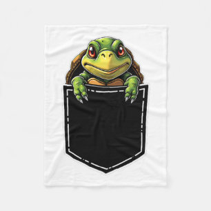 Schattigee schildpad in de zak Grappige Halloween  Fleece Deken