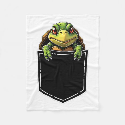 Schattigee schildpad in de zak Grappige Halloween  Fleece Deken (Voorkant)