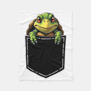 Schattigee schildpad in de zak Grappige Halloween Fleece Deken