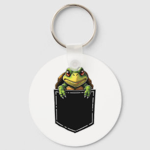 Schattigee schildpad in de zak Grappige Halloween Sleutelhanger