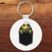 Schattigee schildpad in de zak Grappige Halloween Sleutelhanger (Voorkant)