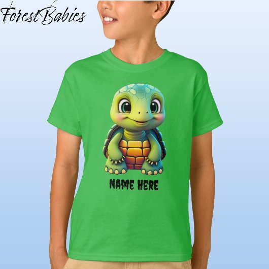 Schattigee schildpad Kind Turtle Animal Cartoon Gr T-shirt