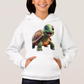 Schattigee Schildpad Kinder Hoodie (Voorkant)