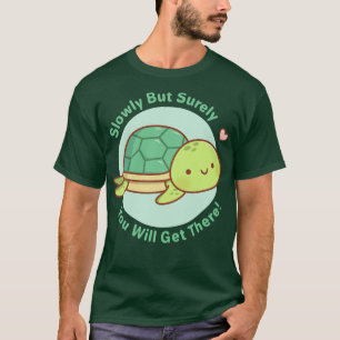Schattigee schildpad langzaam maar zeker zul je er t-shirt