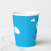 Schattigee schildpad lieveheersbeestje blauw Happy Papieren Bekers (Rechts)