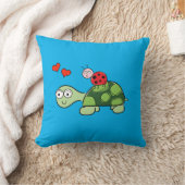 Schattigee schildpad, lieveheersbeestje en harten  kussen (Deken)