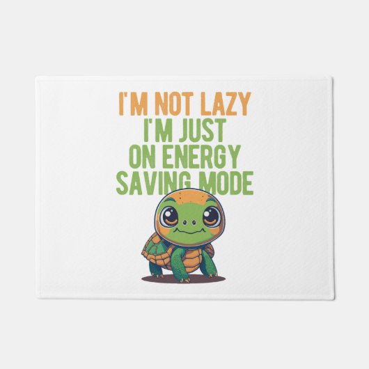 Schattigee schildpad, luie schildpad, in energiebe deurmat (Voorkant)