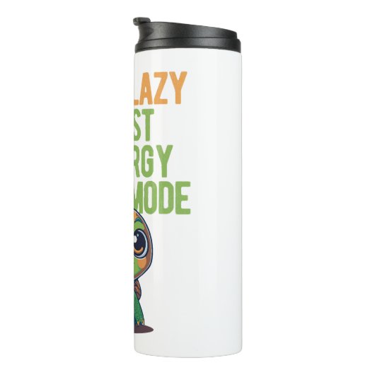 Schattigee schildpad, luie schildpad, in energiebe thermosbeker (Geroteerd rechts)