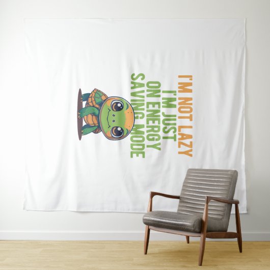 Schattigee schildpad, luie schildpad, in energiebe wandkleed (In Situ (horizontaal))