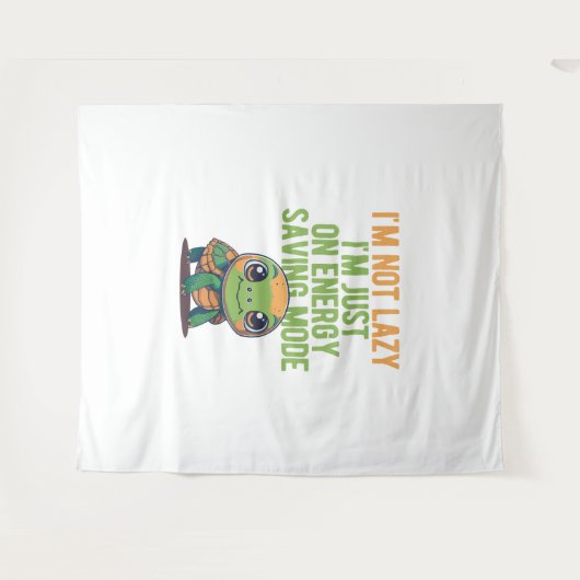 Schattigee schildpad, luie schildpad, in energiebe wandkleed (Voorkant (horizontaal))