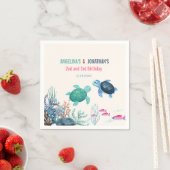 Schattigee schildpad onder het Zee gezamenlijke ve Servet (Insitu)