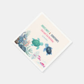 Schattigee schildpad onder het Zee gezamenlijke ve Servet (Hoek)