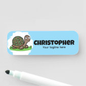 Schattigee schildpad op maat naamplaatje (In situ)