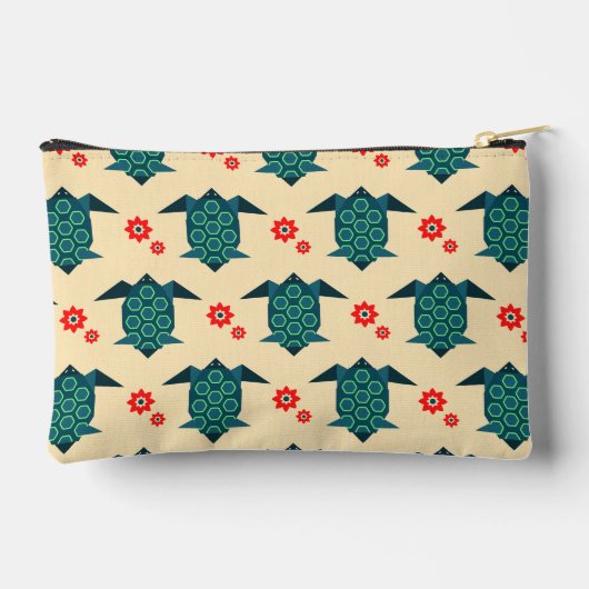 Schattigee schildpad origami patroon etui (Achterkant)