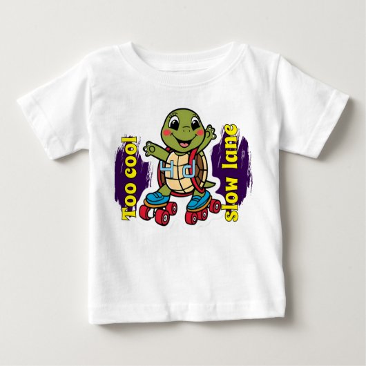 Schattigee Schildpad print t shirt voor baby (Voorkant)